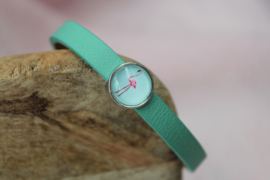 Cuoio armband groen