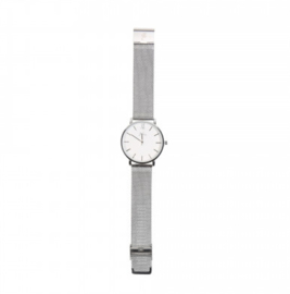 Zilver stainless steel horloge