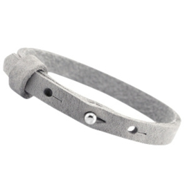 Cuoio armband leer 8 mm  Natural grey