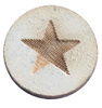 Houten cabochon 12mm star large Grey