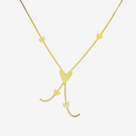 LANGE KETTING FLAT HEARTS