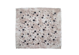 Vierkante bruine sjaal met sterren