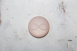 Polaris cabochon 12mm infinity matt  Vintage Rose