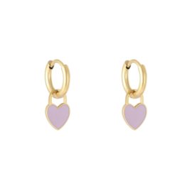 Pastel hearts oorbellen