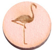 Houten cabochon  12mm flamingo Pink