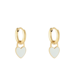 Pastel hearts oorbellen