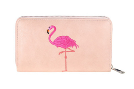 Roze portemonnee Summer Flamingo