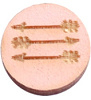 Houten cabochon  12mm arrows Pink