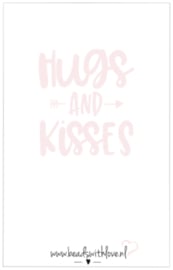 Sieraden wenskaart"Hugs and Kisses"