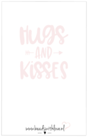 Sieraden wenskaart"Hugs and Kisses"