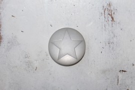 Polaris cabochon 12mm ster matt Silver shade
