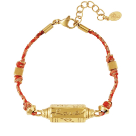 Rope armband rood  Love