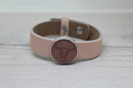 Cuoio armband Powder rose