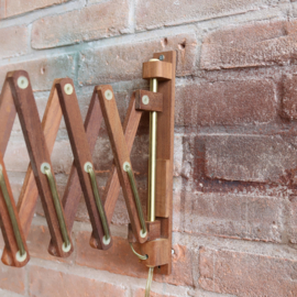 vintage schaarlamp hout