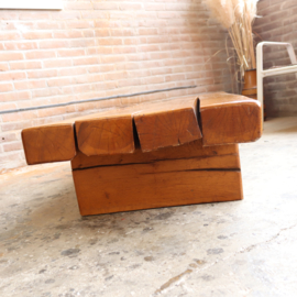 Vintage jaren 70 bielzen salontafel Brutalist