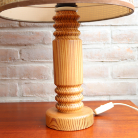 Vintage lamp hout rotan