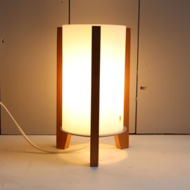 Vintage ikea lamp hout en glas