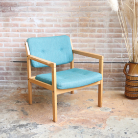 Vintage fauteuil deens blauw