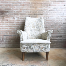 Vintage bloemen fauteuil