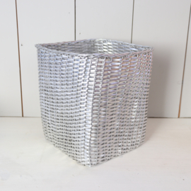 Vintage mand metaal aluminium Mid-century prullenbak