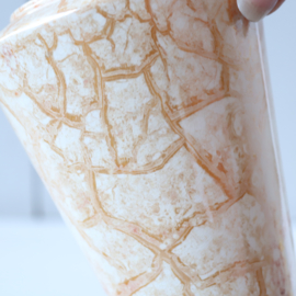Vintage vaas oranje marble