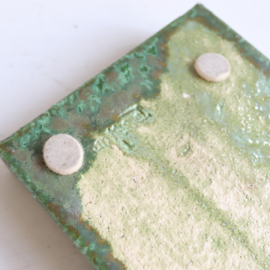 Vintage keramiek groen schaal asbak sieraden