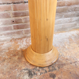 Vintage plantentafel pilaar jaren 70 rotan