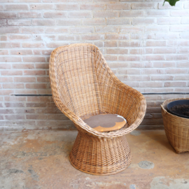 Vintage rotan stoel riet