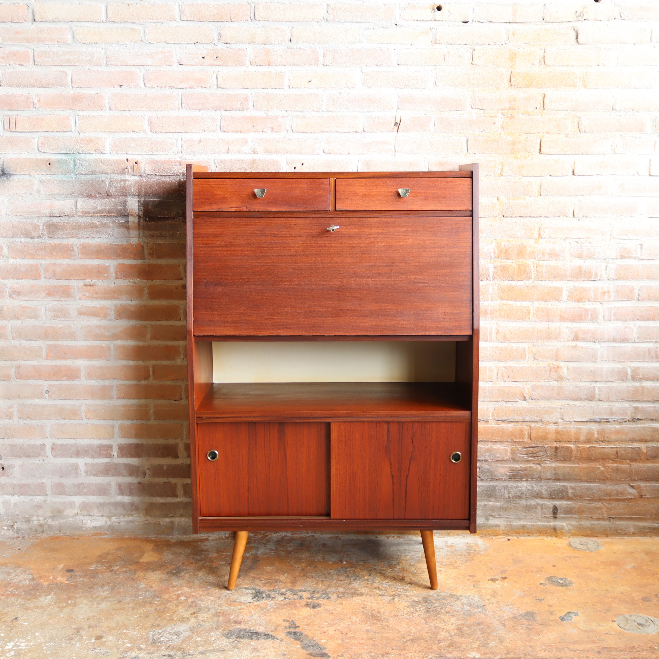 Vintage secretaire kast jaren 70