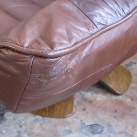 Vintage draaifauteuil bruin