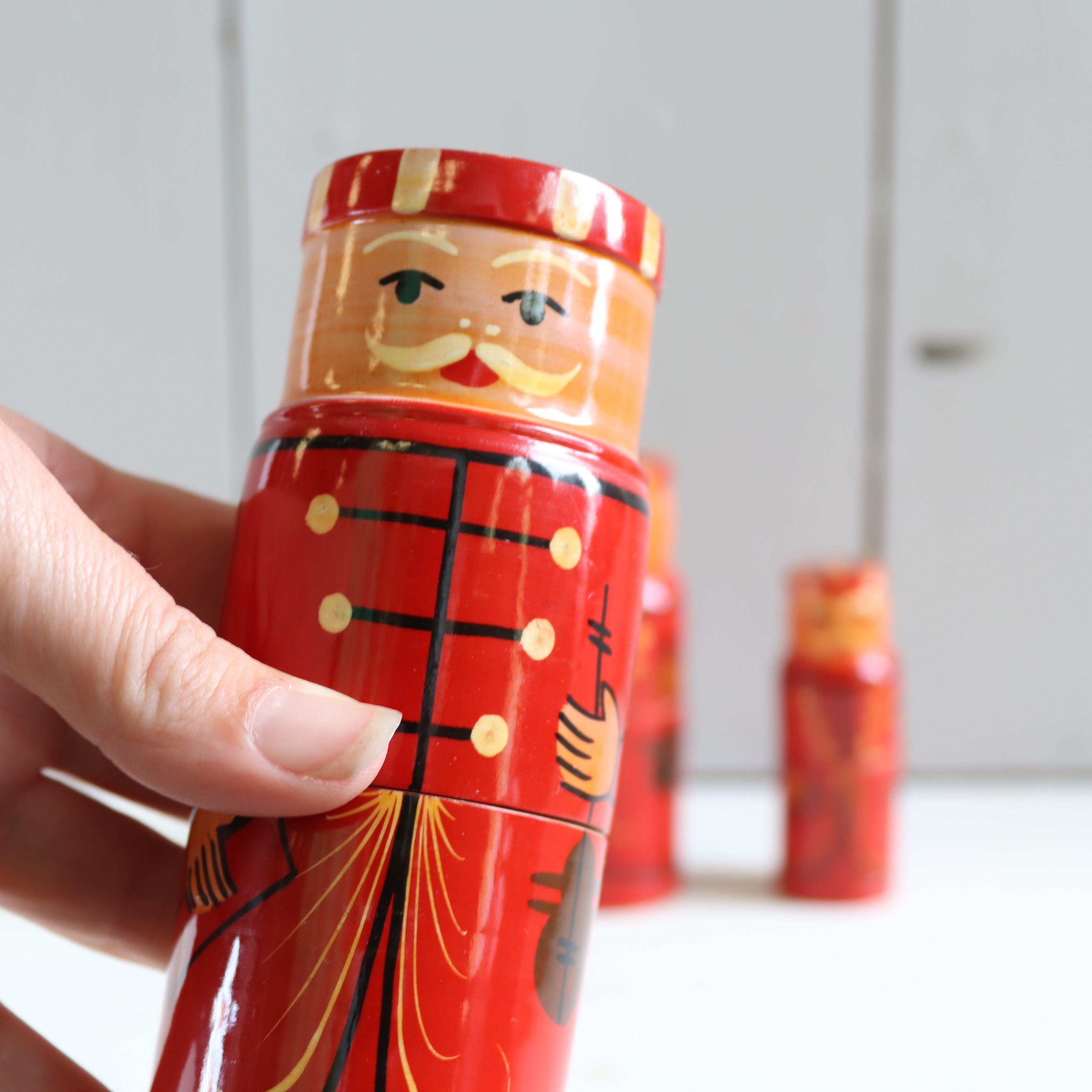 Vintage matroesjka poppen man