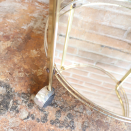 Vintage messing trolley rond