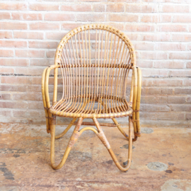 Vintage rotan fauteuil 