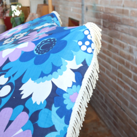 Vintage jaren 70 retro parasol blauw paars