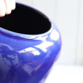 vintage vaas kobalt blauw Groot