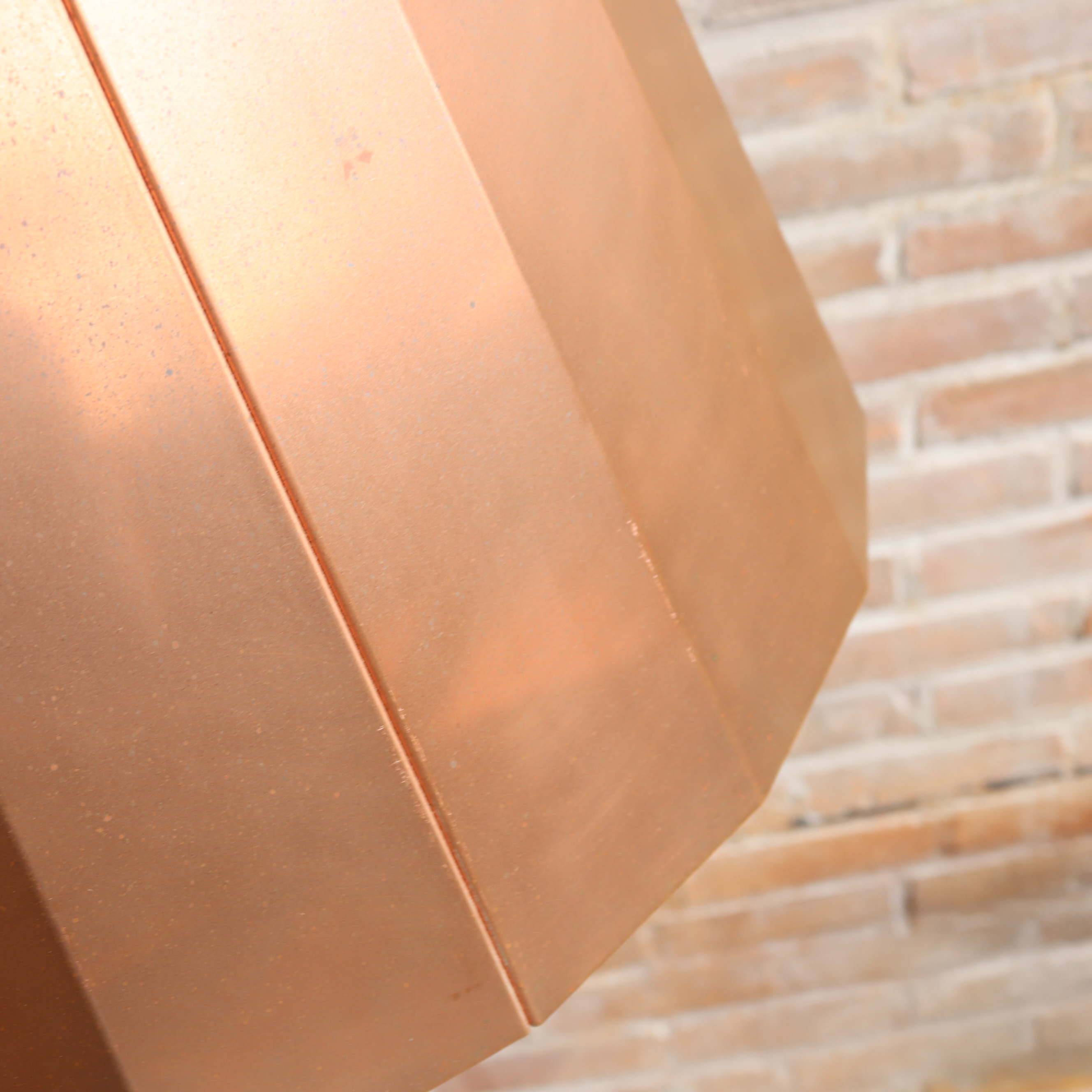 Design lamp Piet Hein Eek koper plisse hanglamp