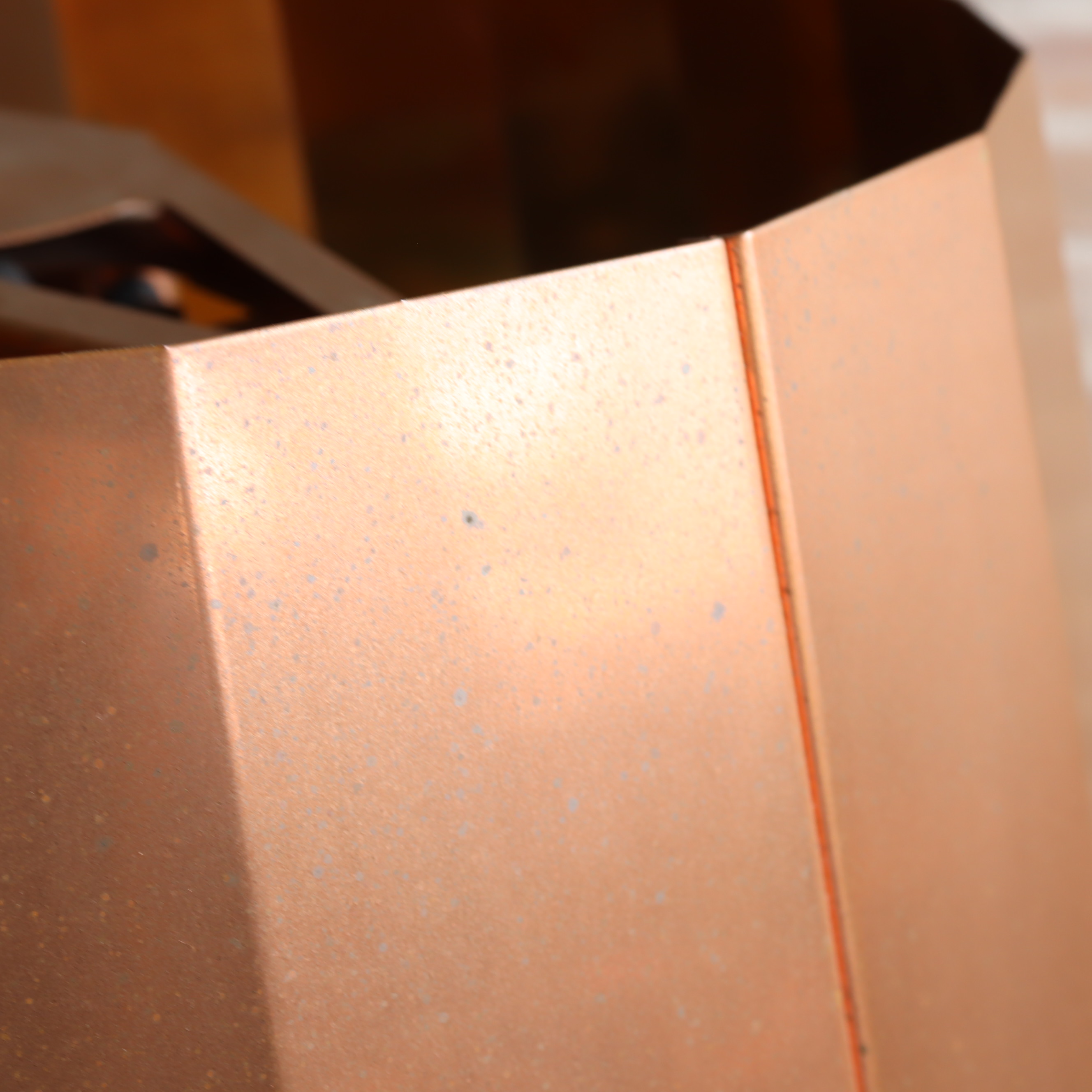 Design lamp Piet Hein Eek koper plisse hanglamp