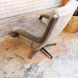 Vintage Artifort fauteuil leer stof