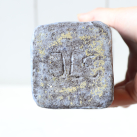 Vintage vaas blauw grof structuur