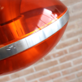 Vintage Dijkstra hanglamp oranje space-age