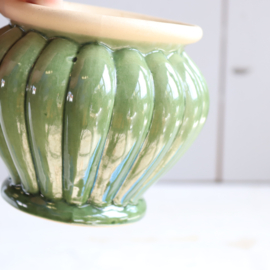 Vintage bloempot groen