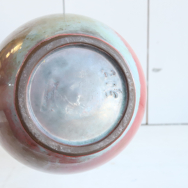 Vintage keramiek vaas roze blauw Nagtegaal Utrecht