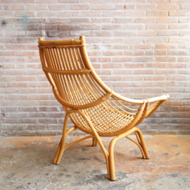 Bijzondere vintage rotan fauteuil