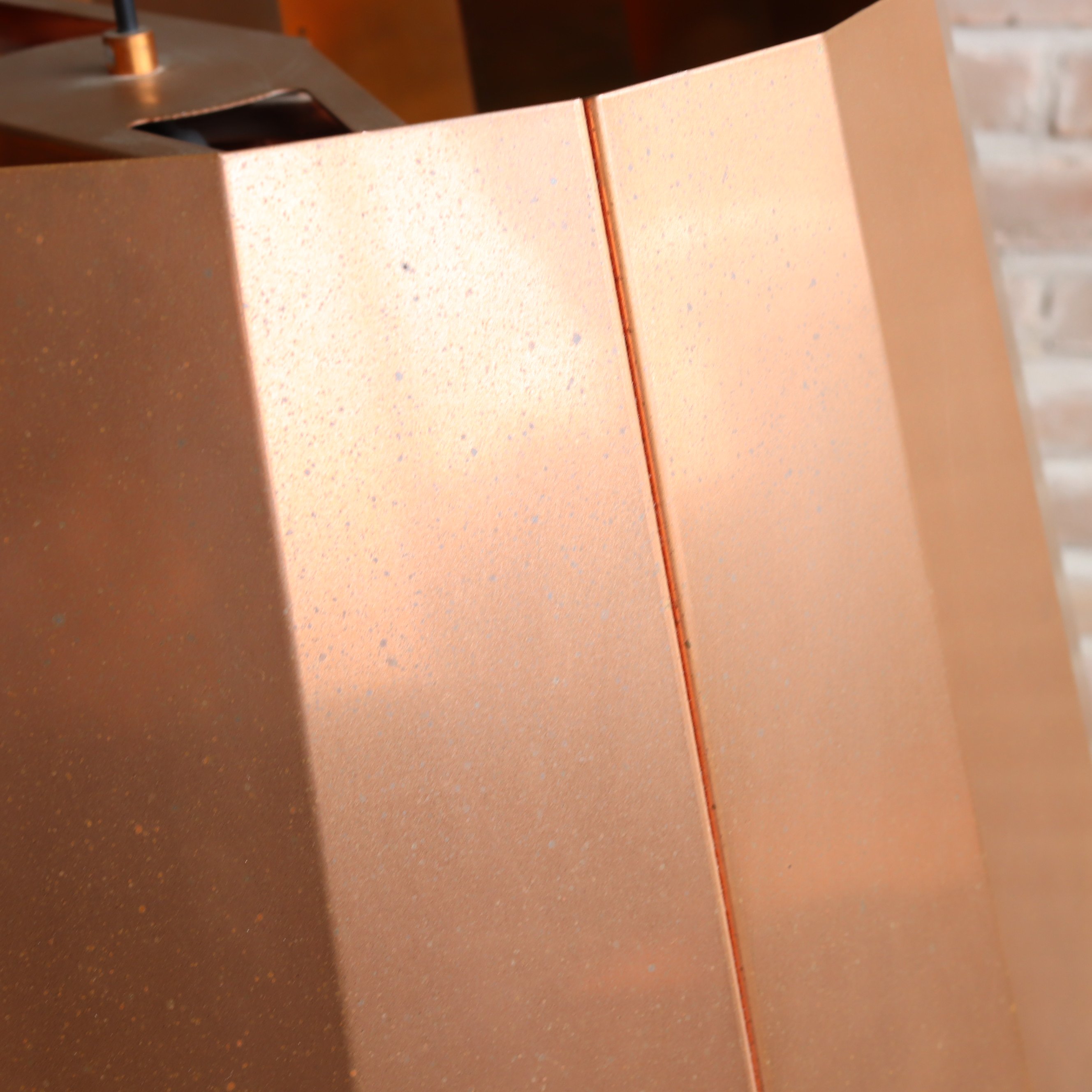 Design lamp Piet Hein Eek koper plisse hanglamp