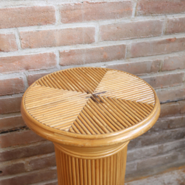 Vintage plantentafel pilaar jaren 70 rotan