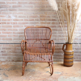 Vintage rotan fauteuil Rohe