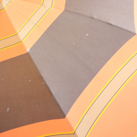 Vintage jaren 70 retro oranje bruin
