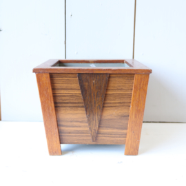 Vintage plantenpot hout