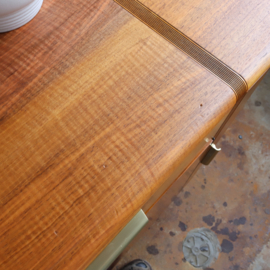 Vintage dressoir tv meubel patijn rond