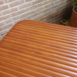 Vintage eettafel rotan 70s ribbel